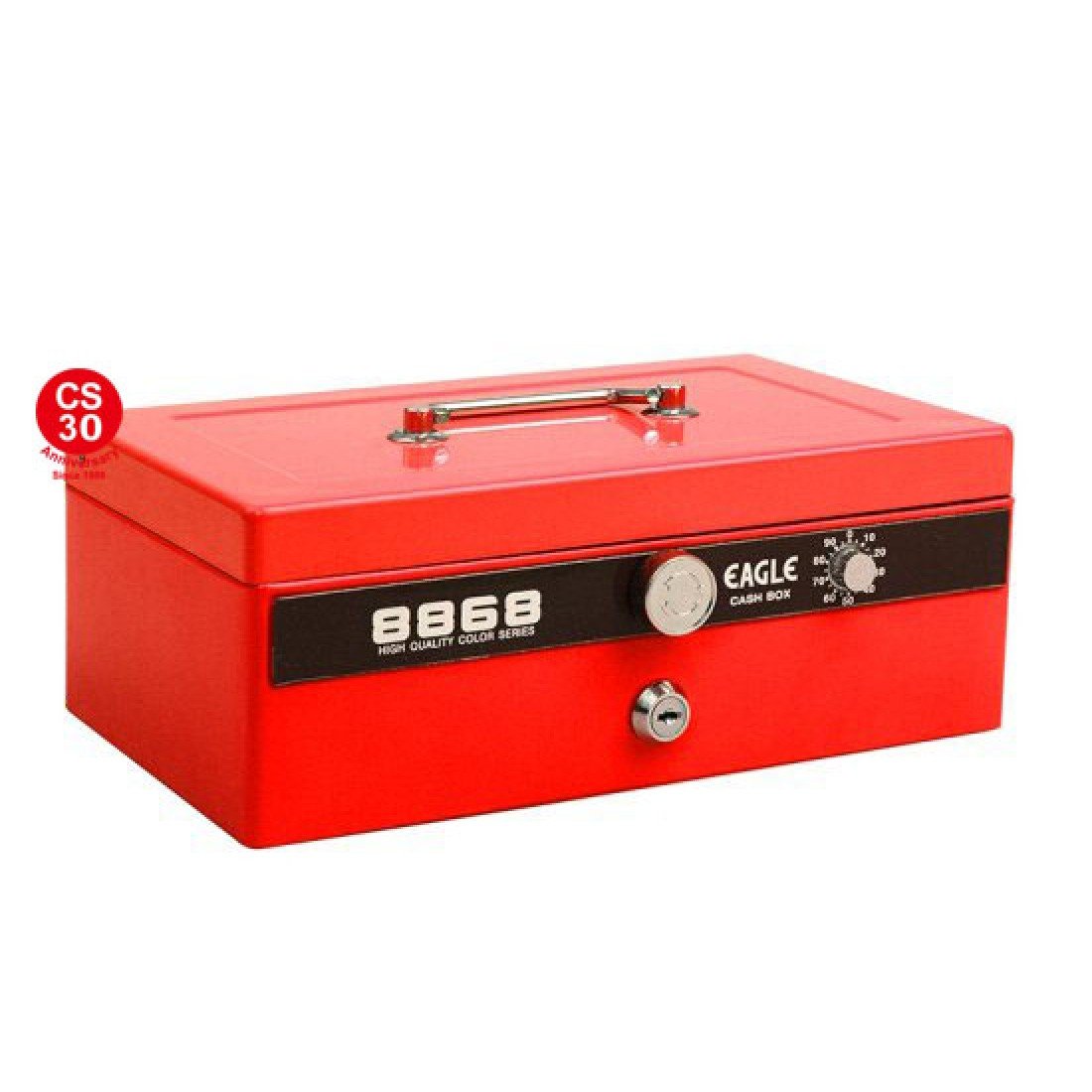 Eagle 8868 CASH BOX With KEY AND LOCK (RED)